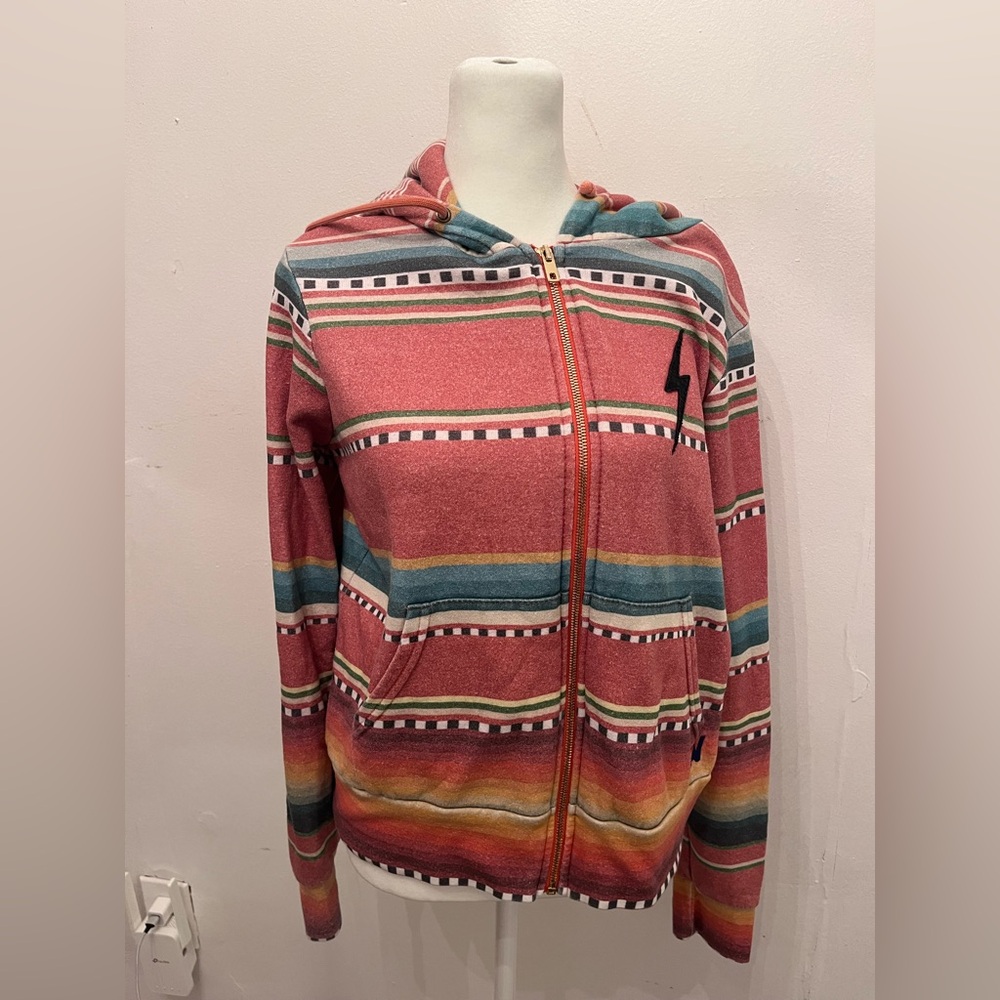 Aviator Nation Multicolor Striped Hoodie